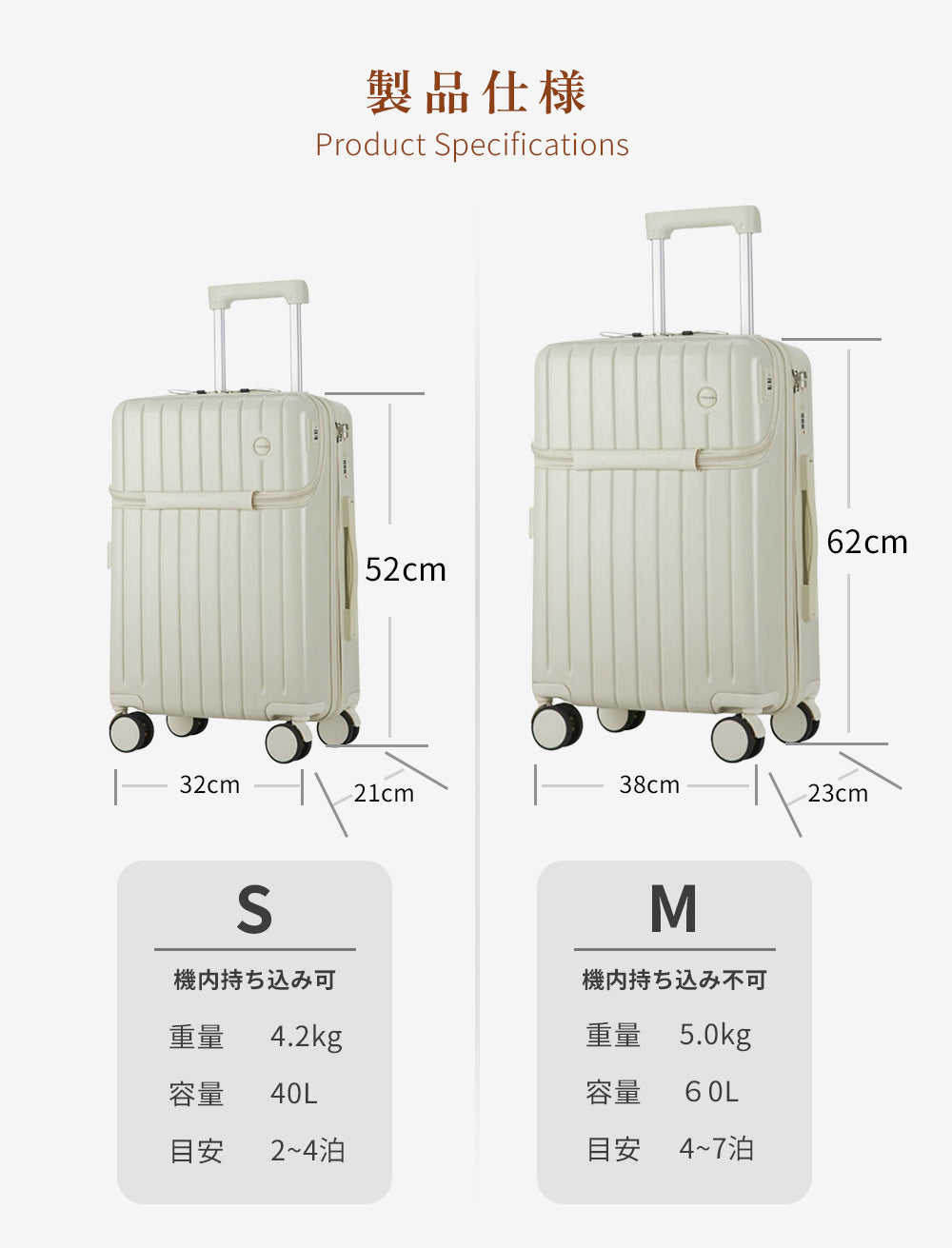 スーツケース  フロントオープン 機内持ち込み ファスナータイプ 前ポケット USBポート付き キャリーケース 前開き キャリーバッグ レディース かわいい Sサイズ Mサイズ トランク 泊まる 超軽 大容量 2way 修学旅行sboxwaku