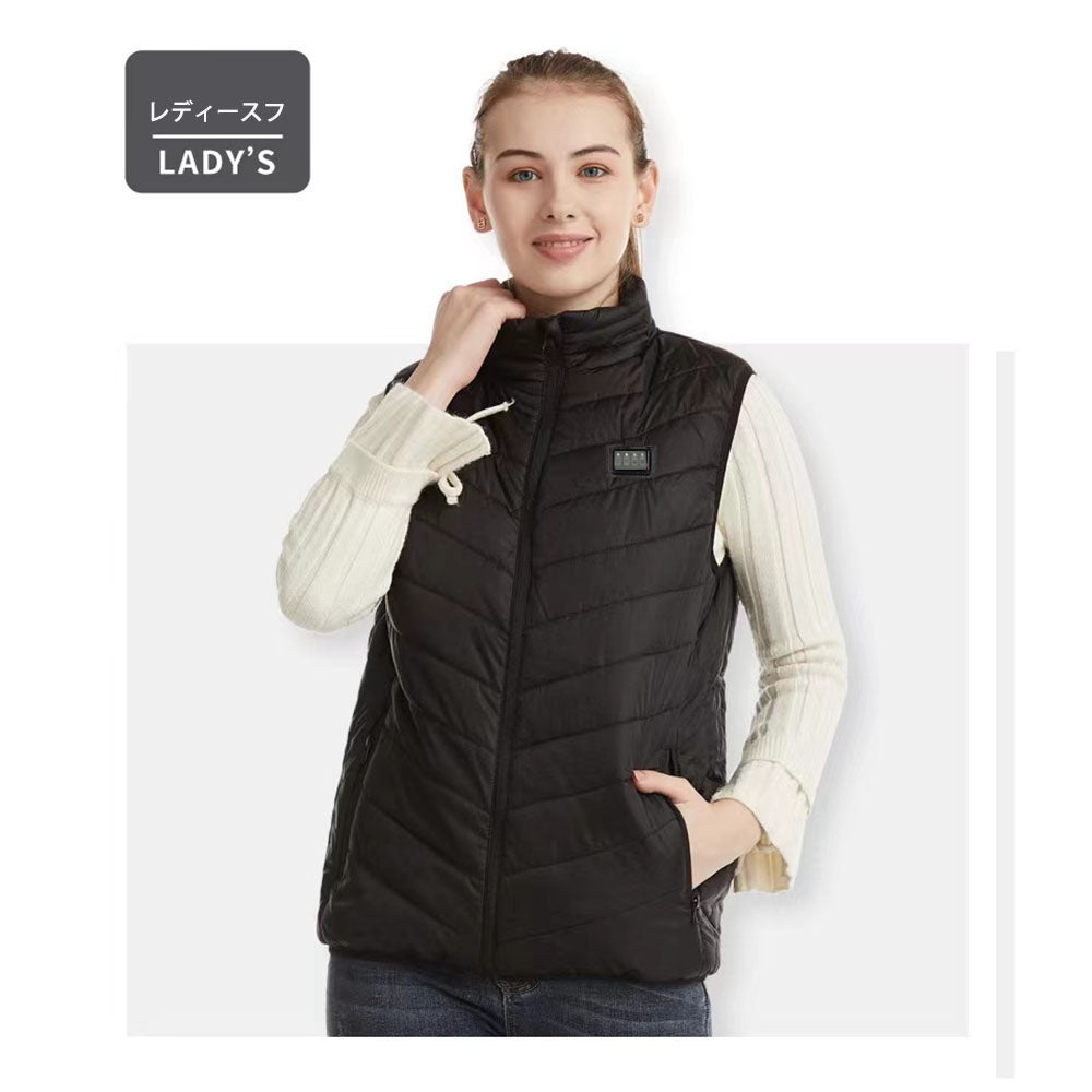 【22022最新強化版 17つヒーター】 電熱ベスト ROASICEE 発熱ベスト 加熱ベスト 日本製ヒーター バッテリー付き 25000mAh 前後独立温度設定 電熱ジャケット バイクウェア ヒーターベスト 発熱ベスト usb 電熱ウェア 発熱 防寒 大きいサイズ S-6XL