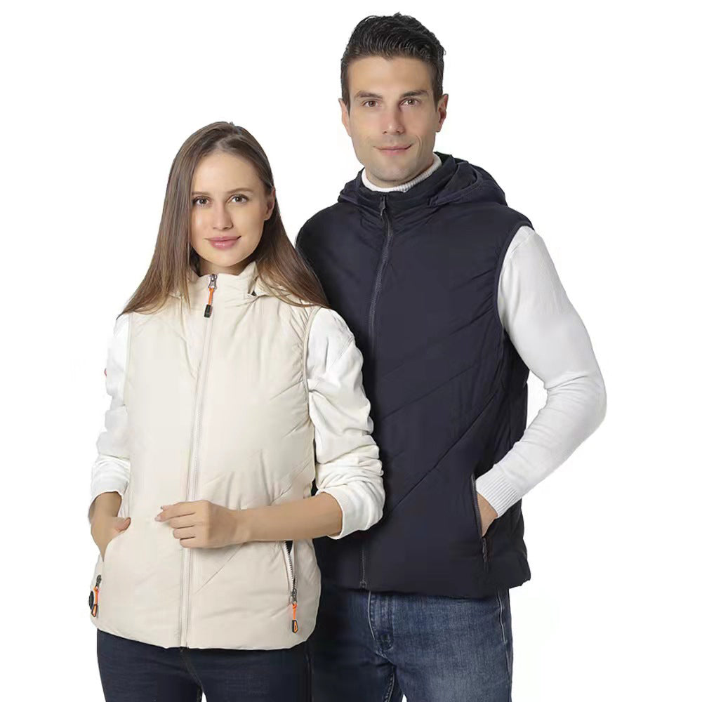 電熱ベスト ROASICEE ヒーターベスト 日本製 ヒーター ヒーター付き ベスト 発熱 防寒着 作業服 男女兼用 11枚ヒーター 3段階温度 USB給電式 電熱ジャケット 電熱ウェア 丸洗いOK 大きいサイズ M-4XL