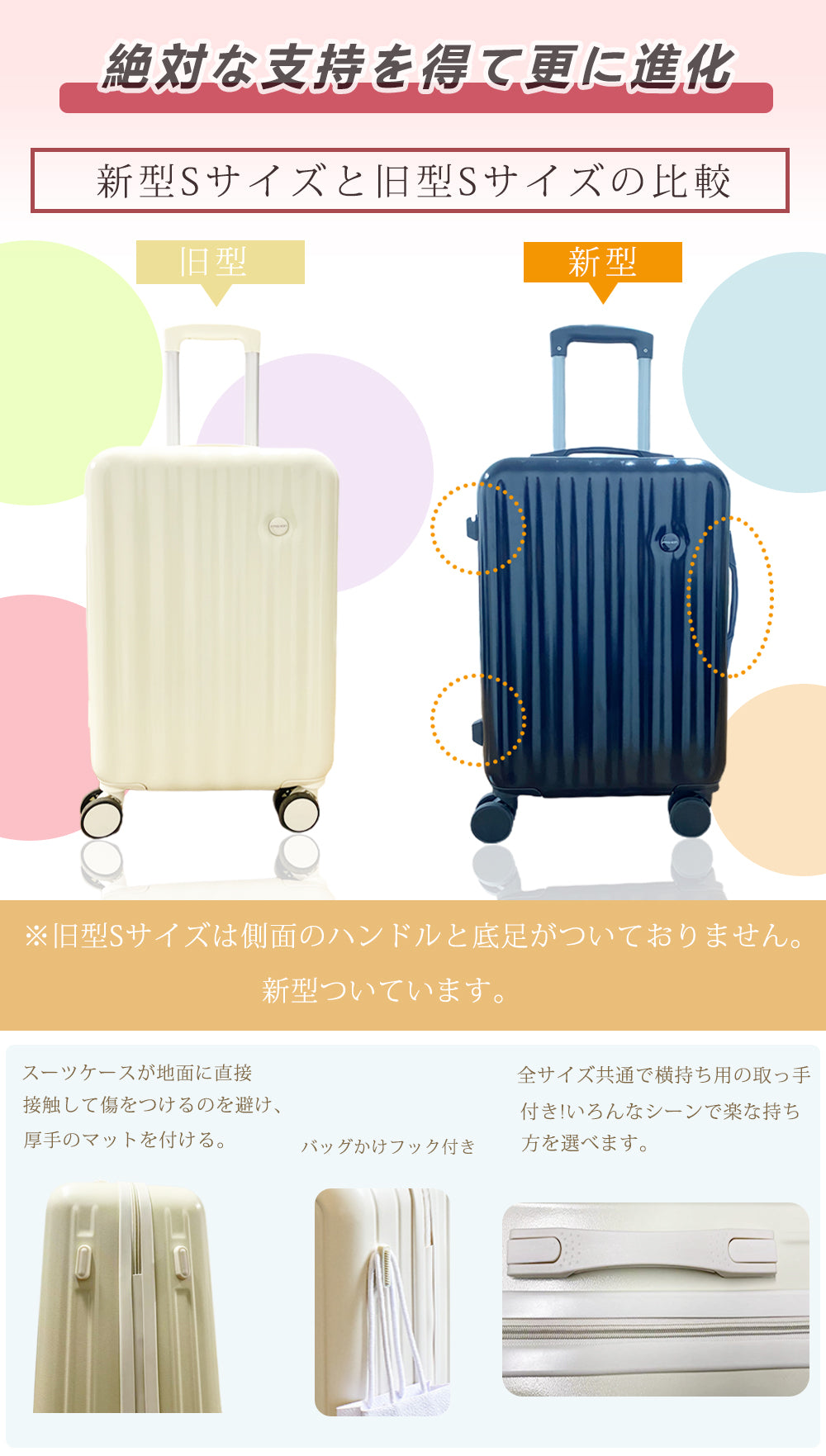 スーツケース mサイズ  キャリーケース キャリーバッグ 軽量 おしゃれ かわいい 小型2-3日用 泊まる 超軽 TSAロック搭載 大容量 乾湿分離 2way Sサイズ Mサイズ トランク2泊~3泊 修学旅行 海外国内旅行 女子旅