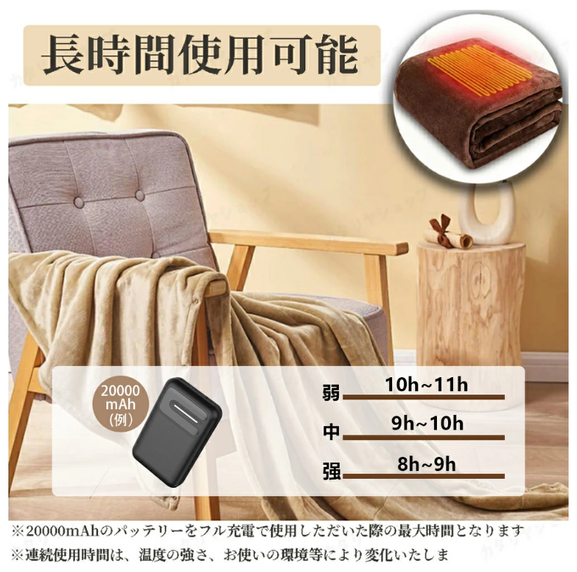 電気毛布 usb ROASICEE 日本製ヒーター 5WAY 着る毛布 ひざ掛け USB給電式 電気敷毛布 3段階温度調節 電気ブランケット 膝掛け 85×150cm シングル 冷え予防 暖かい 冬用 電気毛布 キャンプ 掛け 洗える 電気 掛け敷き い