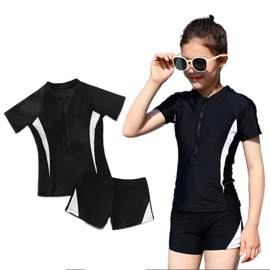 【高品質☆日本製規格☆当日出荷】 子供 ジュニア 水着 女の子 ジュニア 高校生 小学生 中学生 スクール水着 体型カバー セパレート 水着 キッズ レデイーズ水着 女児 子供 水着 半袖 ショートパンツ 中学生 ガールズ スクール 子供水着 プール 可愛い