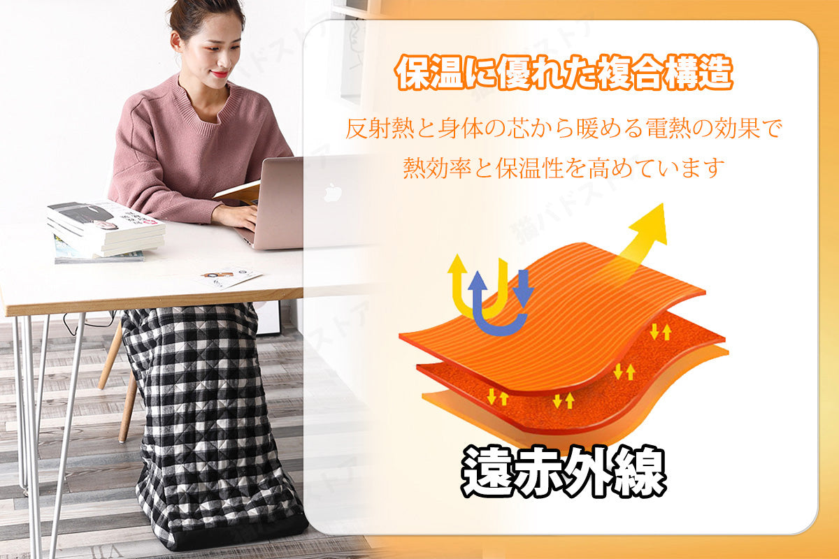 ホット足入れヒーター ROASICEE 電気足温器 足温機 脚温器 脚温機 PSE認証済み 速熱 ホット 脚入れ ヒーター カーペット 足元 フット ウォーマー カーペット 洗濯可 寒さ対策 低電圧 遠赤外線 安全安心